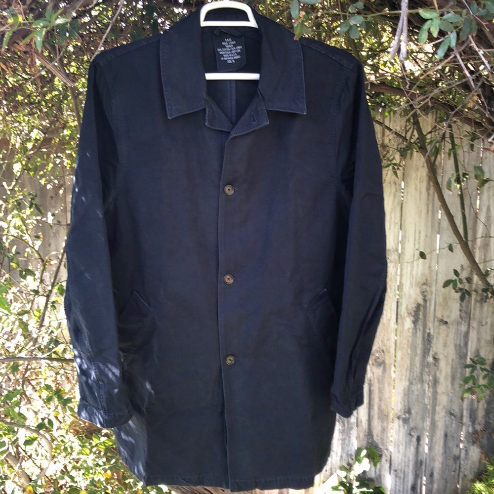 Save Khaki navy linen trench